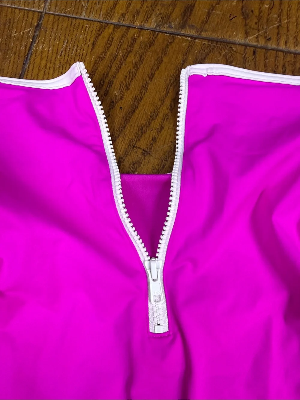 Women’s Skims' Fuchsia One-Piece Swimsuit with White Trim